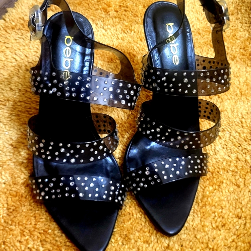 Bebe open toe heels